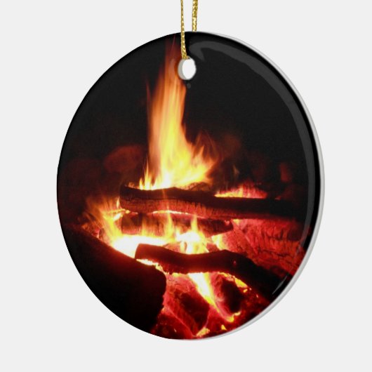 Campingfeuer Keramik Ornament (Links)