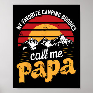 Campingfreunde nennen Papa Humor Vater Großvater V Poster