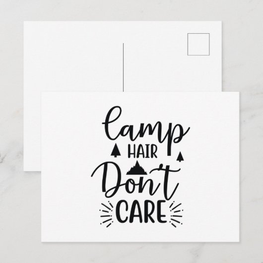 Campinghaare sind egal postkarte (Vorne/Hinten)