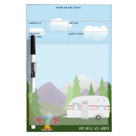 Campinginformationen Trockenpappe Memoboard