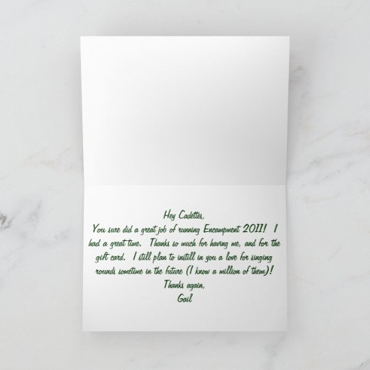 Campingkarte Karte (Innenseite)