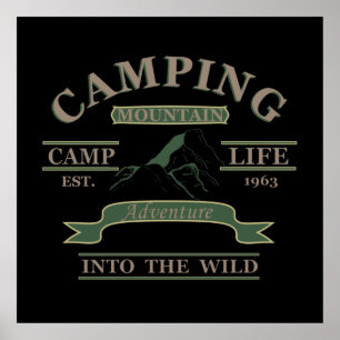 Campingleben im Freien Camping Poster
