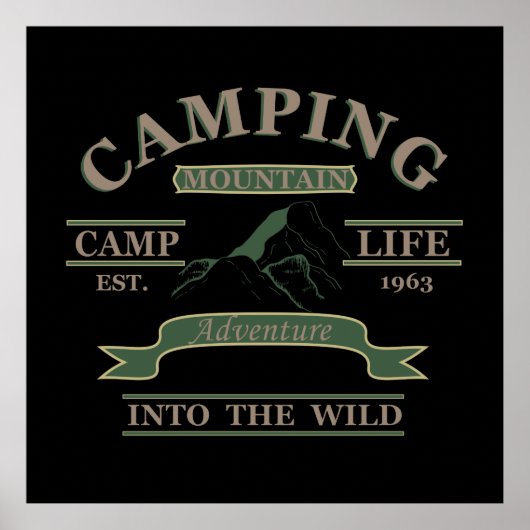 Campingleben im Freien Camping Poster (Vorne)