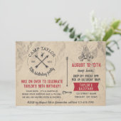 Campingname Postkarte Geburtstagsfeier Einladung (Stehend Vorderseite)