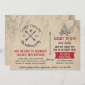 Campingname Postkarte Geburtstagsfeier Einladung (Vorne/Hinten)