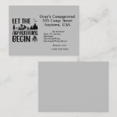 Campingplatz Adventures Visitenkarte (Vorne/Hinten)