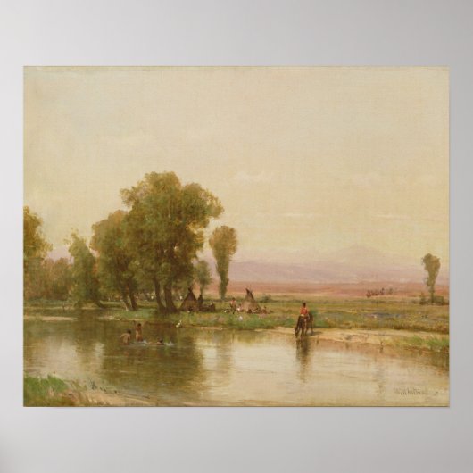 Campingplatz auf der Platte Poster (Vorne)