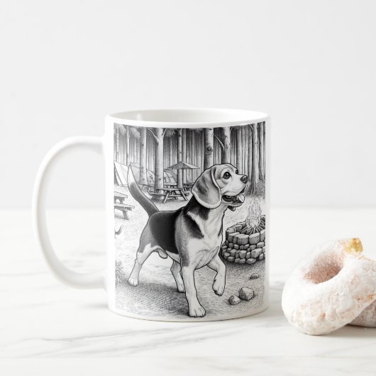 Campingplatz Beagel Kaffeetasse (Mit Donut)