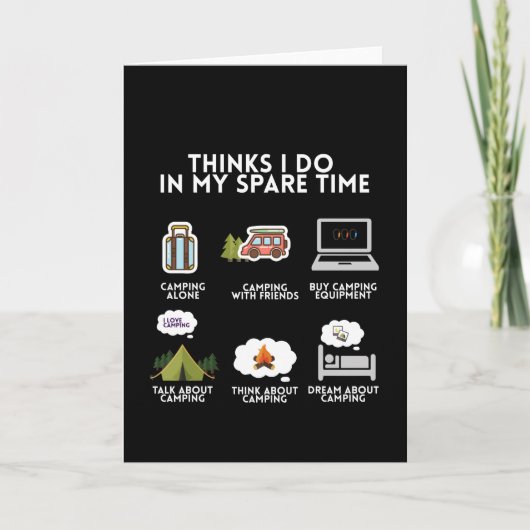 Campingplatz Camping lustiges Naturgeschenk Karte (Vorderseite)