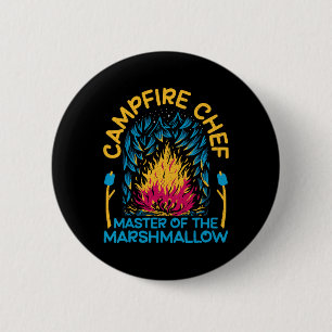 Campingplatz Chef Meister des Marshmallow Wandernd Button