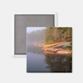 Campingplatz Foggy Canoe, Kawnipi-See, Magnet (Vorderseite/Rückseite)