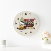 Campingplatz fügt Familienname gnome hinzu Große Wanduhr (Zuhause)