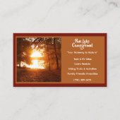 Campingplatz für Dunkle Burgund Visitenkarte (Vorderseite)