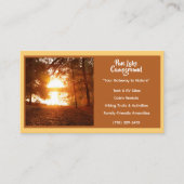 Campingplatz für hellgelbe Wälder Visitenkarte (Vorderseite)