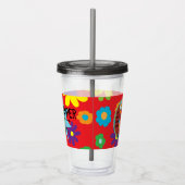 Campingplatz Groovy Blume Bären Kinder Tumbler Acryltrinkbecher (Rechts)