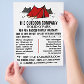 Campingplatz, Holiday Park Werbung Flyer (Hand)