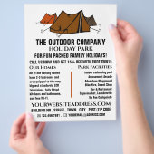 Campingplatz, Holiday Park Werbung Flyer (Hand)