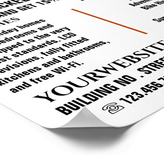 Campingplatz, Holiday Park Werbung Poster (Ecke)