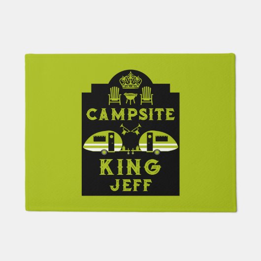 Campingplatz King Geschenke für Campinggäste Fußmatte (Vorderseite)