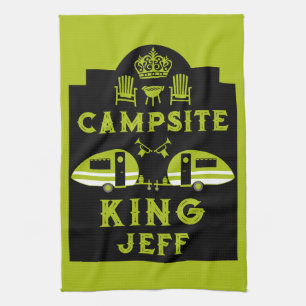 Campingplatz King Geschenke für Campinggäste Geschirrtuch
