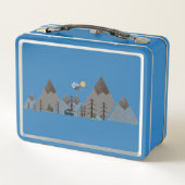Campingplatz Metall-Lunchbox Metall Brotdose (Rückseite)