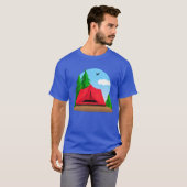 Campingplatz mit Evergreen Trees T-Shirt (Vorne ganz)