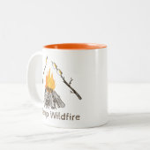 Campingplatz mit Toasting Marshmallows Custom Tass Zweifarbige Tasse (Vorderseite Links)