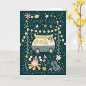 Campingplatz Nachtruhe Grußkarte Karte (Gelbe Blume)