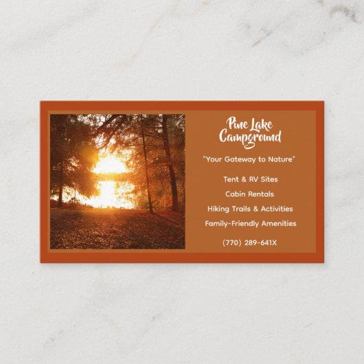 Campingplatz Rostwald Visitenkarte (Vorderseite)