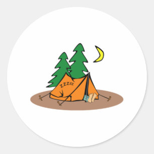 Campingplatz Runder Aufkleber