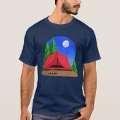 Campingplatz unter Vollmond T-Shirt (Vorderseite)