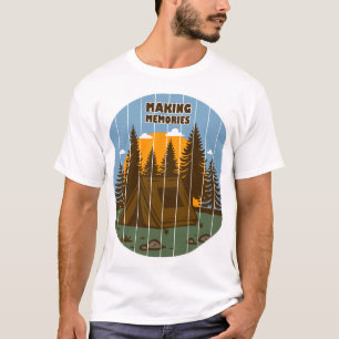 Campingplatz-Zelt-Sonnenuntergang Erinnerungen sch T-Shirt