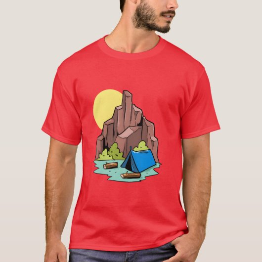 Campingplatz Zeltplatz Camping Geschenk T-Shirt (Vorderseite)