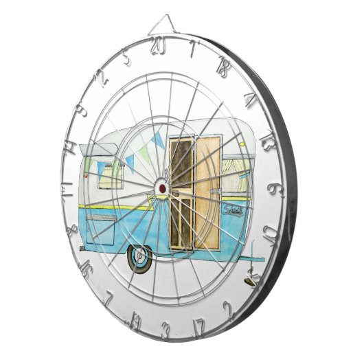 Campings-Anhänger-Pfeil-Brett Dartscheibe (Vorderseite rechts)