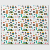 Campings-Ausrüstung Geschenkpapier (Flach)