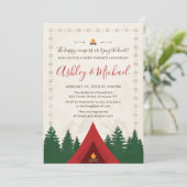 Campings-Brautparty-Einladung Einladung (Stehend Vorderseite)