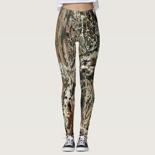 Campings-Camouflage camoflage blinde Jagd-Liebe Leggings (Vorderseite)