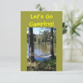 Campings-Doppeltes versah Einladung mit Seiten (Stehend Vorderseite)