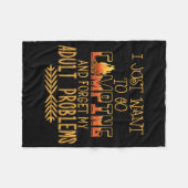 Campings-Erwachsen-Probleme Fleecedecke (Vorderseite (Horizontal))