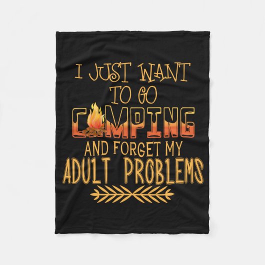 Campings-Erwachsen-Probleme Fleecedecke (Vorderseite)