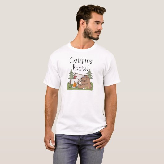 Campings-Felsen T-Shirt (Vorne ganz)