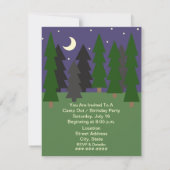 Campings-Geburtstags-Einladung - Lager-Feuer Einladung (Rückseite)