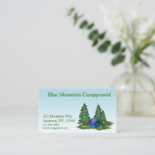 Campings-Geschäfts-Karte Visitenkarte (Stehend Vorderseite)