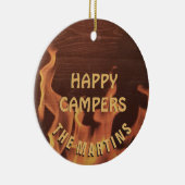 Campings-glücklicher Lagerbewohner-Lagerfeuer Keramikornament (Rechts)