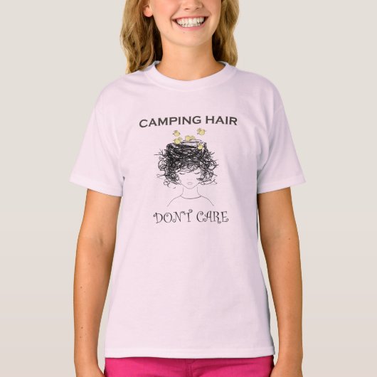 Campings-Haar interessieren sich nicht, lustiger T-Shirt (Vorderseite)