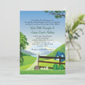 Campings-Hochzeit Einladung (Stehend Vorderseite)