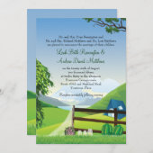 Campings-Hochzeit Einladung (Vorne/Hinten)