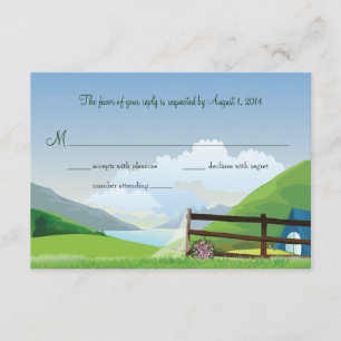 Campings-Hochzeit UAWG RSVP Karte