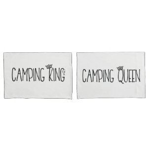 "Campings-König und Königin " Kissenbezug