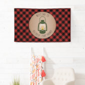 Campings-Laternen-kariertes Banner (Insitu)